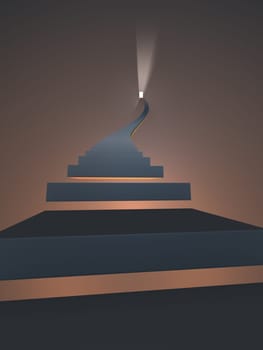 3d rendered illustration of a stair