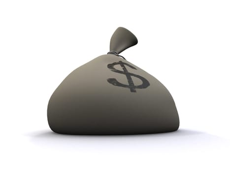 3d rendered illustration of a money sack