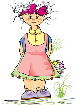 Illustration of cute girl