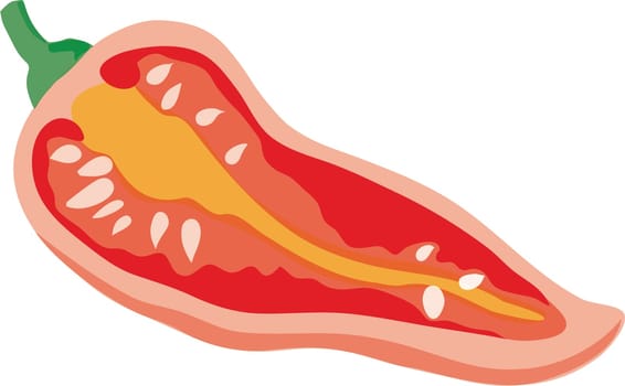 Illustration of red pepper