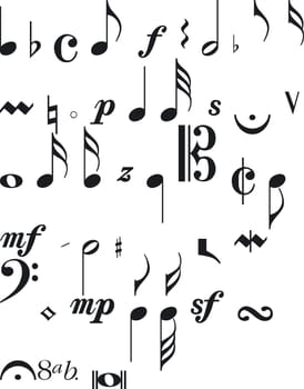 Illustration of Musical Silouettes - Vector