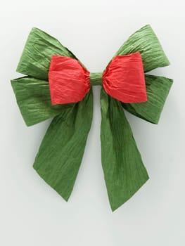 christmas present decoration tied with ribbon