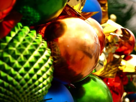 Christmas ornaments on tree