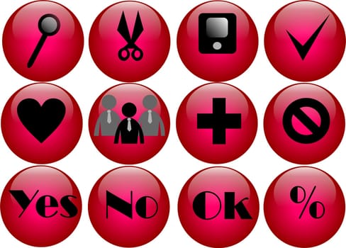 Red Icons for mostly used functions