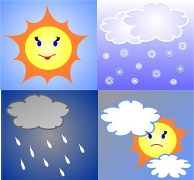 Different seasons, different weather, different icons