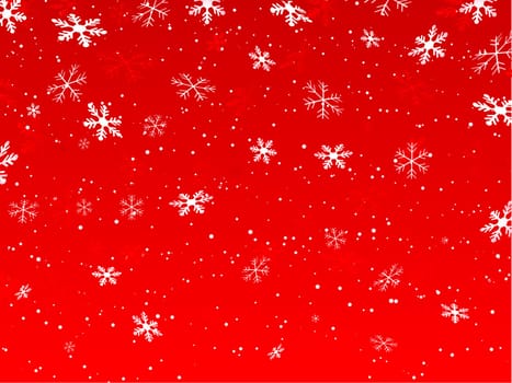 Background of falling snowflakes