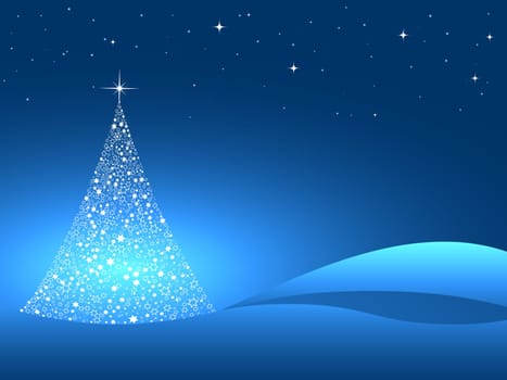 Christmas tree of stars