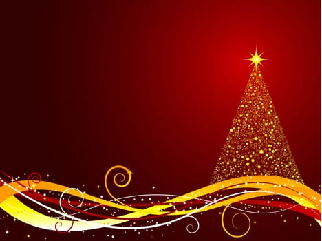 Decorative Christmas tree of stars