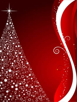 Decorative Christmas tree of stars