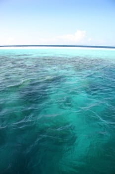 Panorama from the Indian Ocean in the Maldives
