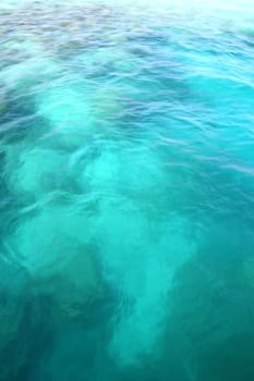 Panorama from the Indian Ocean in the Maldives