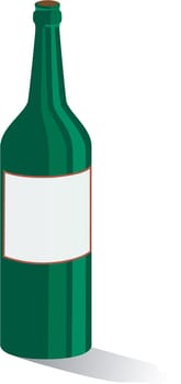 Illustration of  a wine botlle