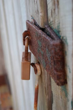 Rusty padlock