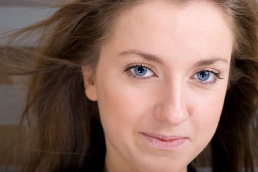 Feirndly, beautiful young woman's portrait