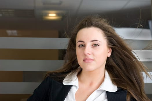 Feirndly, beautiful young woman's portrait