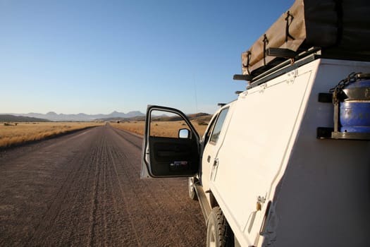 Driving a 4X4 in Namibia