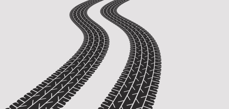 Illustration of snowflakesIllustration of tyre tracks