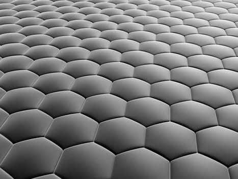 3d rendered illustration of grey abstract cells