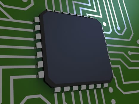 3d rendered ilustration of a processor