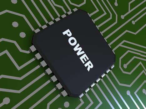 3d rendered ilustration of a processor