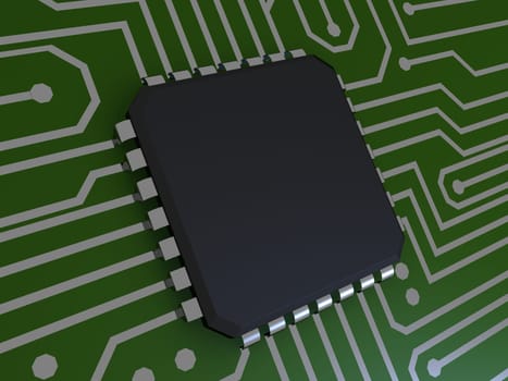 3d rendered ilustration of a processor