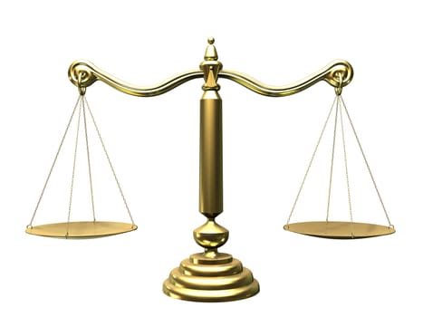 3d rendered illustration of a golden scale