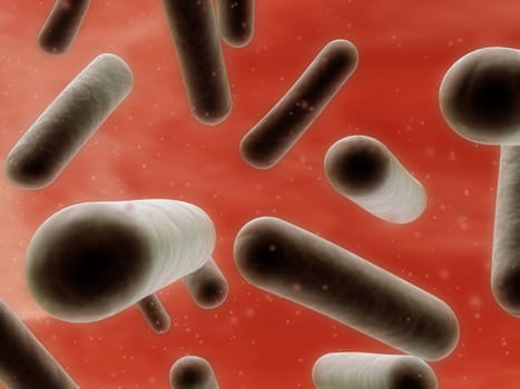 3d rendered close up of bacteria