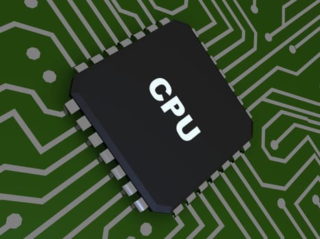 3d rendered ilustration of a processor