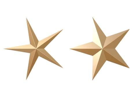 3d rendered illustration of golden stars