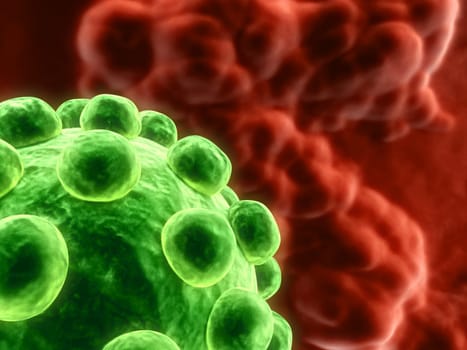 3d rendered illustration of an isolated virus