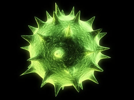 3d rendered illustration of an isolated virus