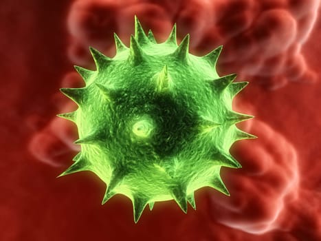 3d rendered illustration of an isolated virus