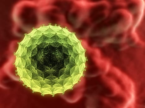 3d rendered illustration of an isolated virus