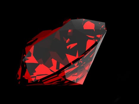 3d rendered illustration of a shiny ruby