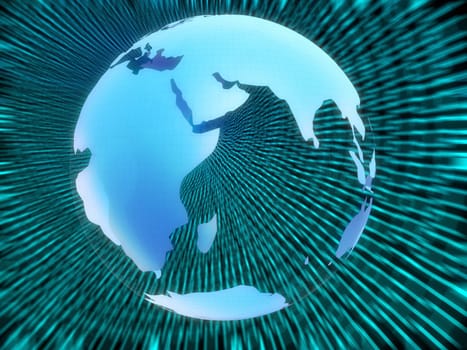 3d rendered illustration of an abstract globe model