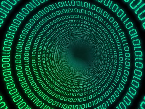 3d rendered illustration of a binary code