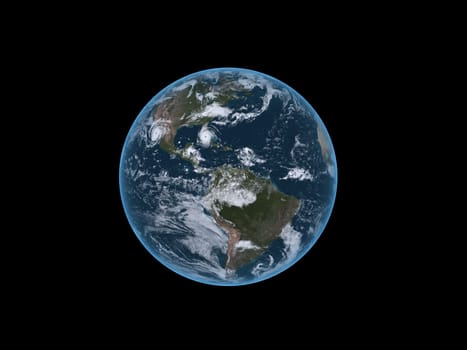 3d rendered illustration of our earth on a black background