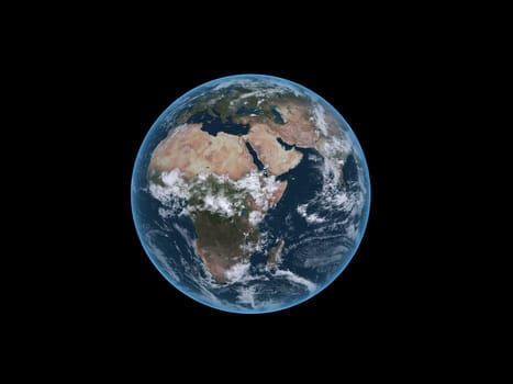 3d rendered illustration of our earth on a black background