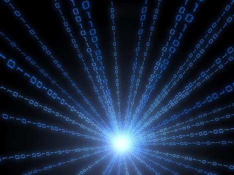 3d rendered illustration of digital rays
