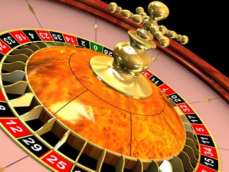 3d rendered illustration of a roulette wheel