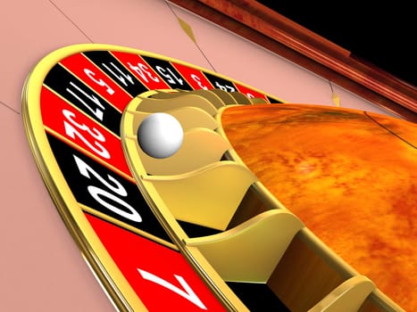 3d rendered illustration of a roulette wheel
