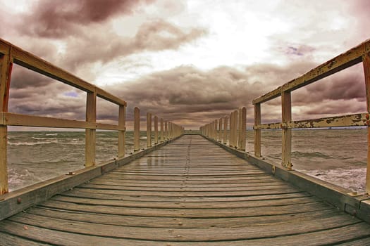 The storm at the end of the jetty