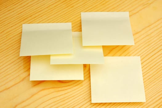 blank notes on clean pine wood surface