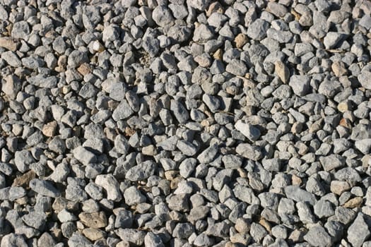 Closeup of a gravel bed