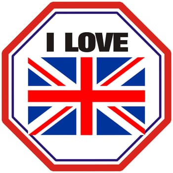 Car sticker, I love United Kingdom