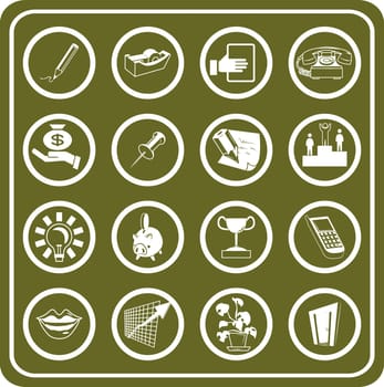 A set of Business and office icons.