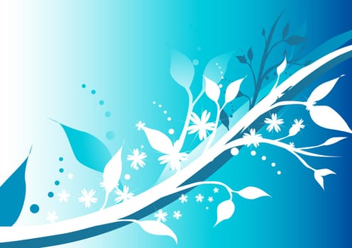 illustration of Winter time floral patterns
