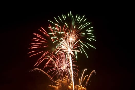 fireworks black background