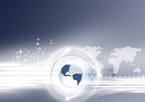 Illustration themed around a global positive future.