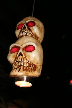 skulls, spooky, halloween, teeth, eyes, red
